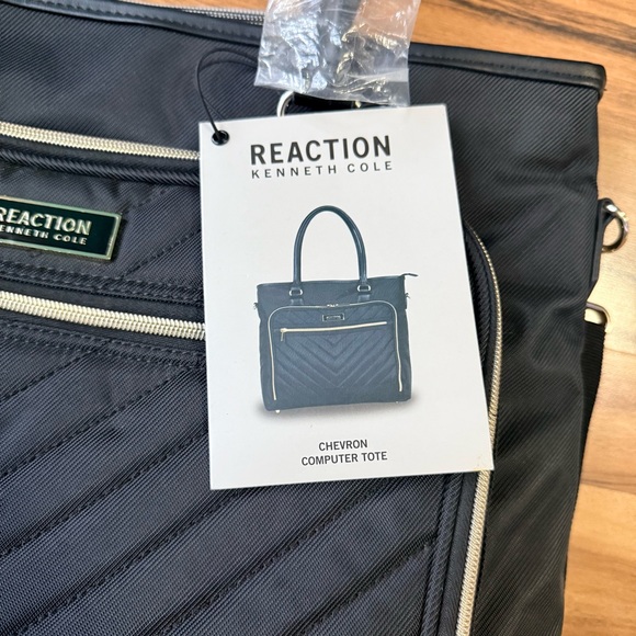 Kenneth Cole REACTION Chelsea Quilted Chevron 15" Laptop & Tablet Business Tote - Picture 11 of 14